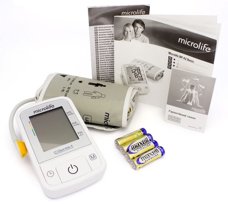 Máy đo huyết áp điện tử, đo bắp tay microlife a2 basic